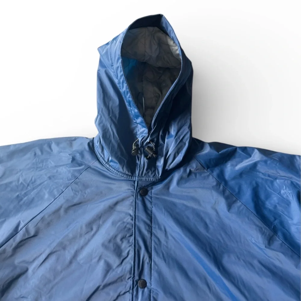 STEARNS Dry Wear Men's Hood Water Resistance Blue Raincoat Jacket Vintage XL/XXL